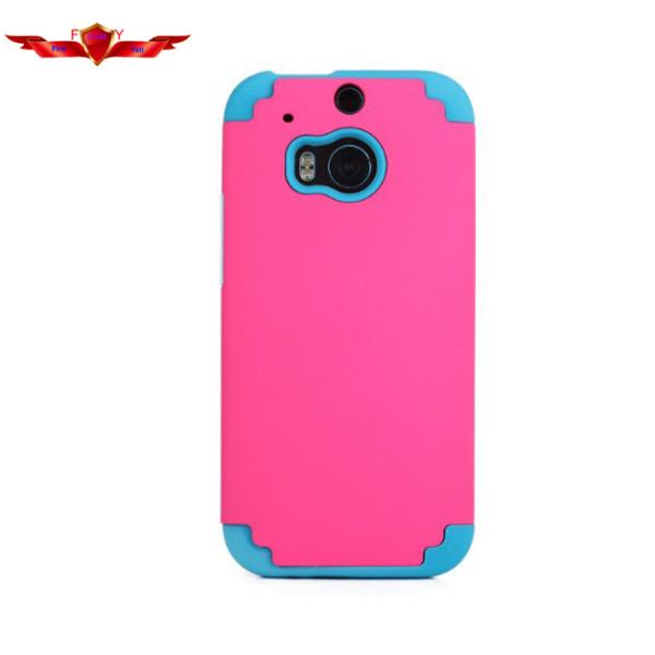 HTC M7 M8 PC+Silicone 2IN1 Cover Cases Multi Color