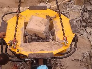 KP400S Hydraulic Square Concrete Pile Breaker , Max 400mm Pile Diameter