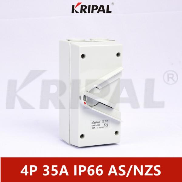 Quality Low-voltage Weatherproof Isolator Switch 35A 4P IP66 IEC standard for sale