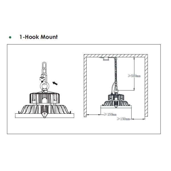 Aluminum Housing UFO Industrial High Bay Led Lighting High Efficiency 160LM/W Waterproof