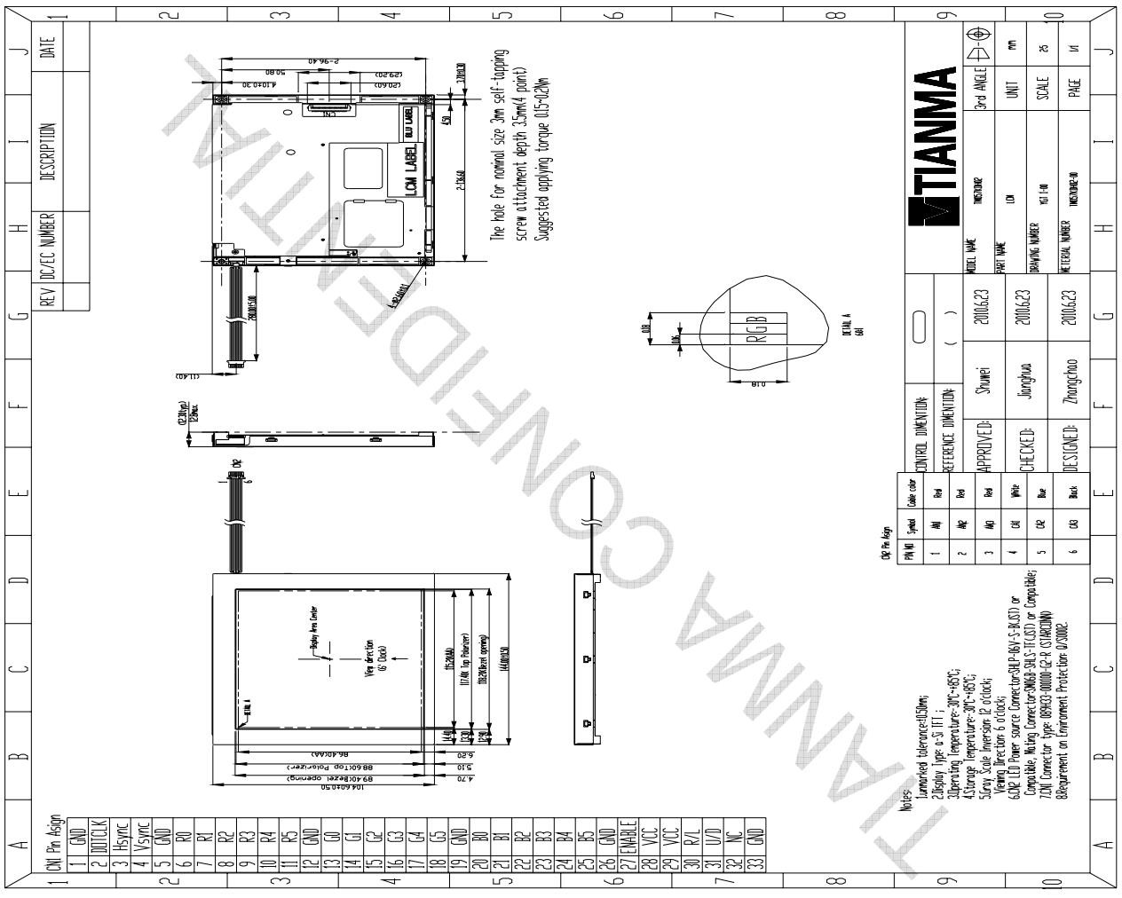 5.7'' 320*RGB*240 6H QVGA Wide Temperature Cost-efficient LCD Module