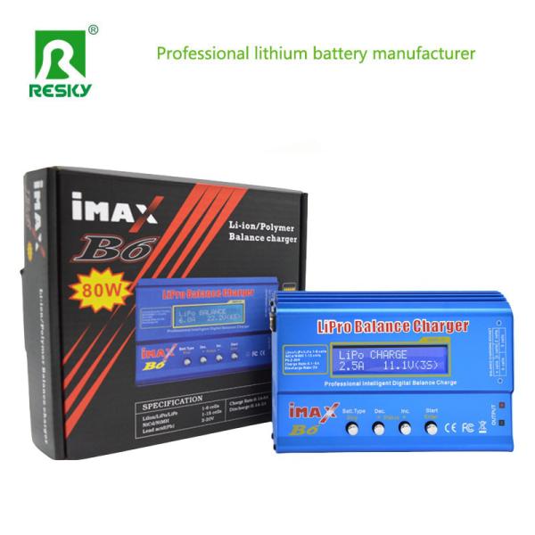 80W 6A RC Balance Charger Imaxb6 For Li-ion / Li-Polymer / Mi-Mh Ni-CD Drone Battery