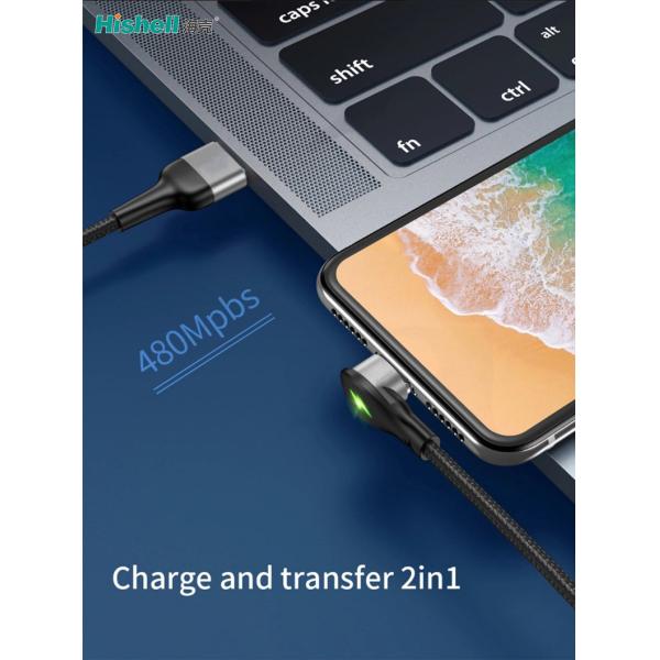 90 Degree USB Magnetic Charging Cable Practical 3A Fast Charging