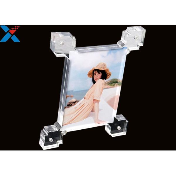 Creative Shape Acrylic Table Frame , Acrylic Clear Magnetic Photo Frames