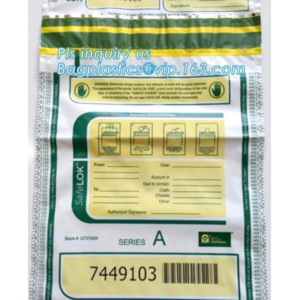 money locking security bag courier plastic bag, plastic self adhesive evidence bag/security bag, Temper-Evident Bags, De