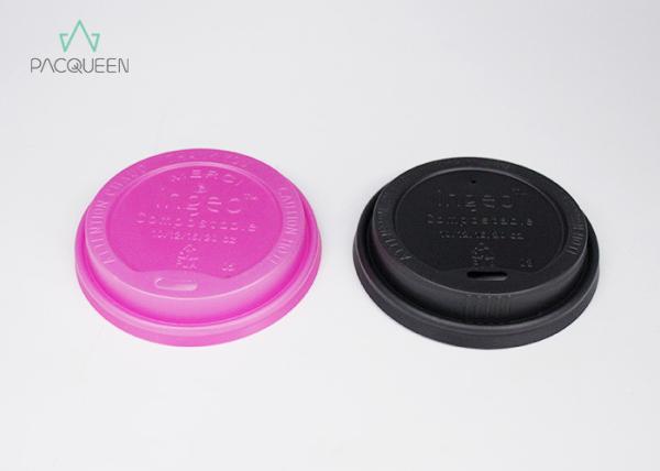 Quality Plastic Flat Disposable Lids Leakage Proof 80mm / 90mm Diameter for sale