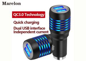 QC3.0 Quick USB Car Charger Strong Compatibility Independent Current Outputs