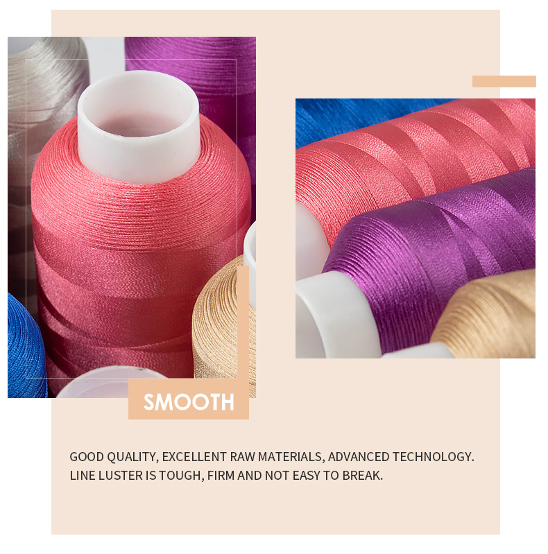 100% Polyester High Speed Embroidery Thread for Computerized Embroidery Machines
