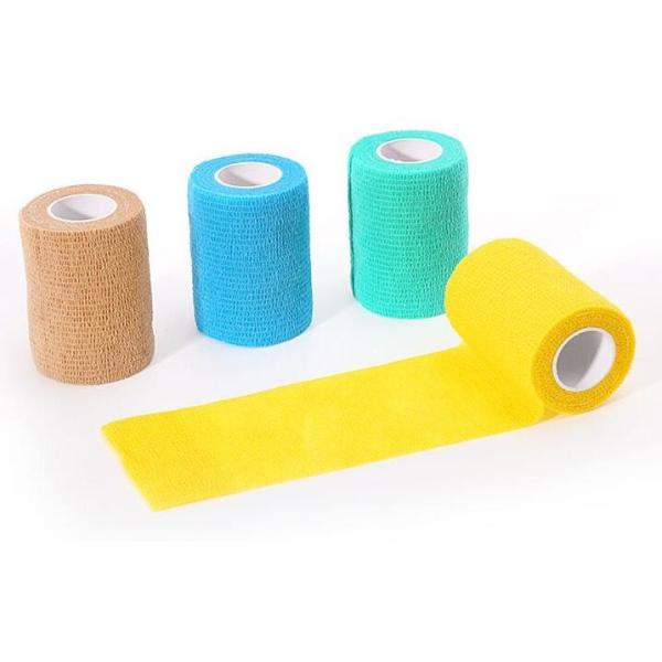 2"x5yards self-adhesive camo colored elastic cohesive bandage, breathable waterproof camouflage home care products kines