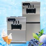 36l Tabletop Commercial Soft Serve Ice Cream Machine 3 Flavor Ice Cream Cone