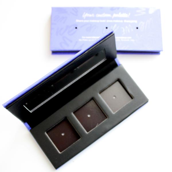 3 Pans Makeup Empty Magnetic Palette UV Finished With Holes