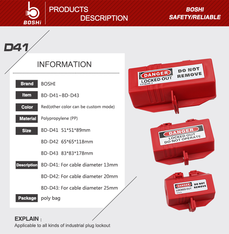 Double Open Electrical Lockout Devices With Rugged Polypropylene Material
