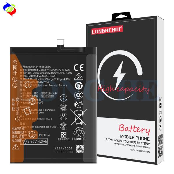 Quality RECHARGABLE Li-ion Polymer Battery HB446589EEW for Huawei V30PRO NOVA6 4G 4100mAh 3.82V for sale