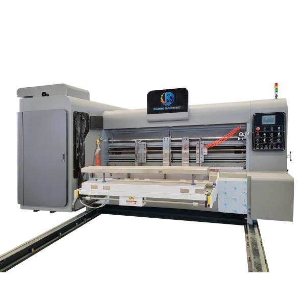 Front Edge Paper Feeding Flexo Printing Machine With Rotary Slotting Die Cutting