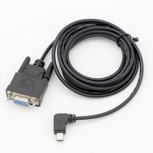 China CUSTOM 90 Degree Right Angle Mini B USB to Female DB9 RS232 Serial Cable on sale