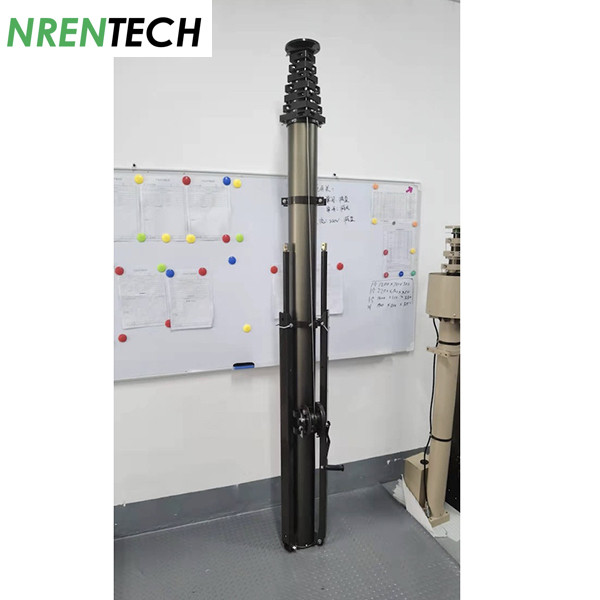 15m Manual Crank Up Aluminum Telescoping Mast 10kg payloads