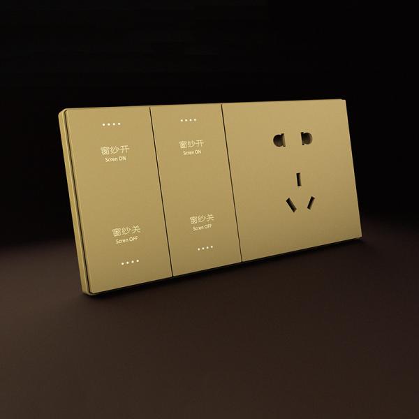 Quality Champagne Gold Programmable Smart Light Switch AC110V Wifi Light Timer Switch for sale