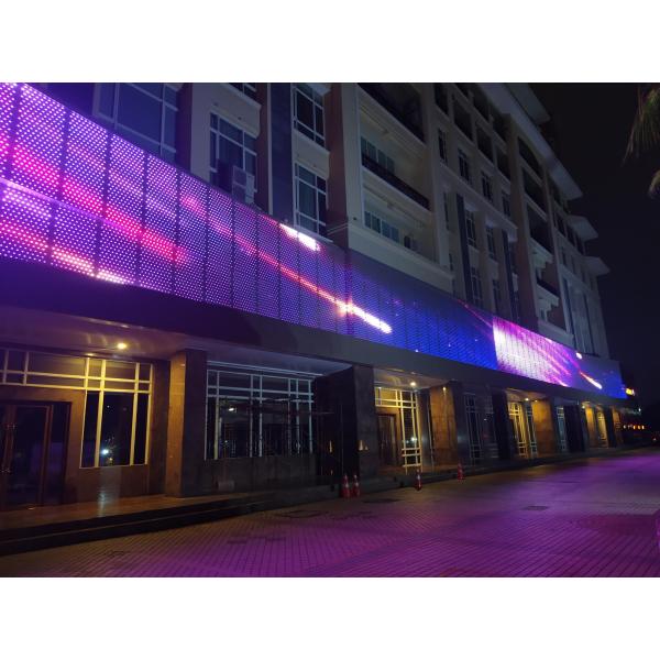 Digital Text Transparent LED Mesh Screen Outdoor IP65 Waterproof S30 P50 P100