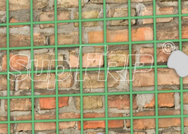 Quality 2.5mm Rebars Jointing Load 2kN M2.5 High Thermal Isolation GFRP Mesh for sale