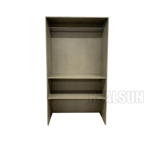 Quality Modern MDF Hotel Room Wardrobe Cabinet Wooden Design Closet Insert In Grey Tones for sale