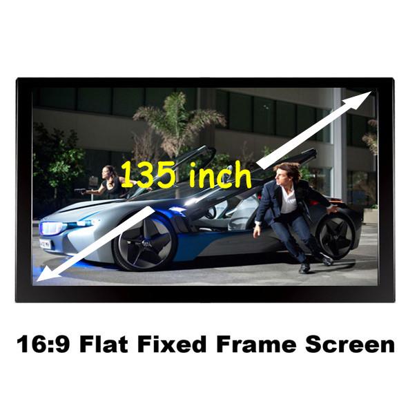 Quality Best Supplier 135 Inch Curved Fixed Frame 3D Projection Screens Good Quality For Projector for sale