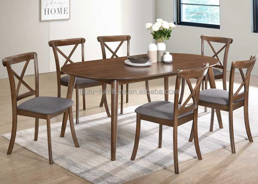 Professional Wooden Dinning Table Sets with Multiple Functions Solid Wood Material 90*180cm Siz