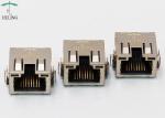 Thru - Hole R / A Shielded PCB RJ45 Jack Ethernet Connector With EMI tabs