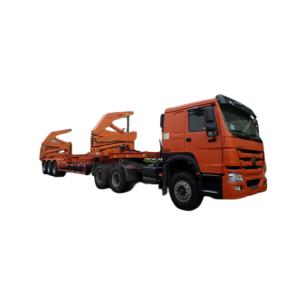 China Sinotruk Howo 8x4 Truck 37 Ton Side Lifter Side Loader Container Trailer Lift Truck Trailer skeleton Semi trailer on sale