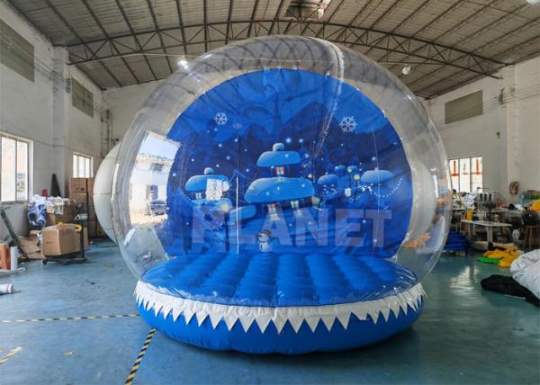 Quality 13ft Christmas Decoration Outdoor Indoor Romantic Snow Globe Snowball Inflatable Snow Globe With Blowing Snow for sale