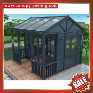 China outdoor four seasons glass alu aluminum aluminium metal sunroom sun house cabin shed enclosure kits on sale
