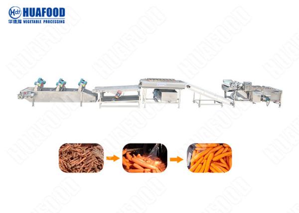 Quality High Efficiency Potato Processing Machinery  Brush Type Carrot Cleaning Machine for sale