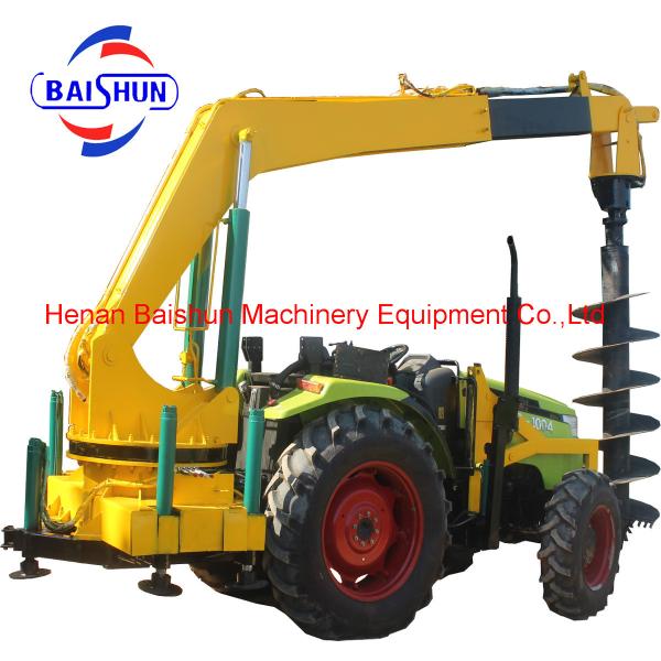 Quality Zhengzhou bottom price tractor mounted cement pole erection machine for sale