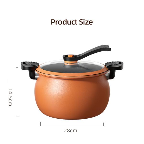 28cm Non Stick Kitchen Pressure Cooke Cast Iron Multifunction