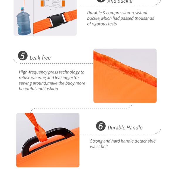 Waterproof Inflatable Triathlon Swimming Buoy Customizable Logo