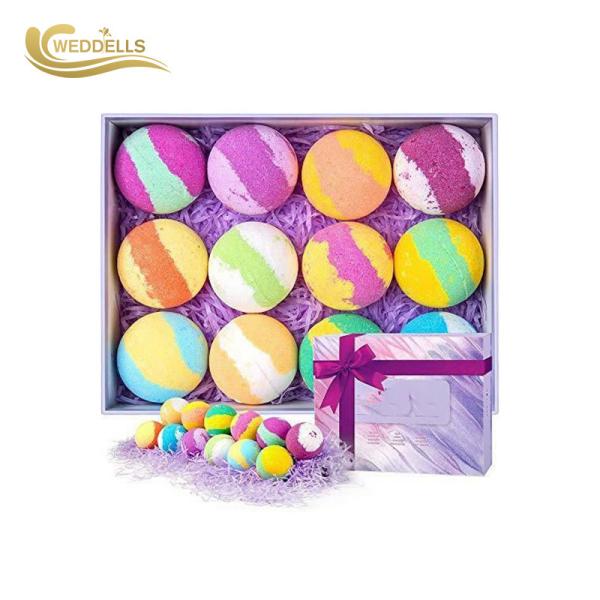Quality Smoothing Skin 2.5 Oz 12 Bath Bomb Gift Sets Two Mixed Colors for sale