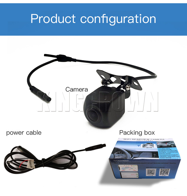 720P Backup Wireless Reverse Camera Rear View Wifi App Control
