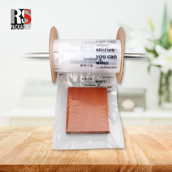 LDPE Pre Opened Poly Bags Side Gusset On A Roll For Auto Bagging Efficiency