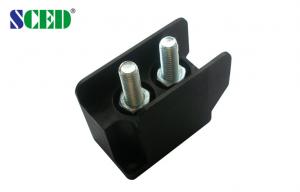 China Black M8 Nut PBT Terminal Block Accessories 20mm Pitch Two Screw on sale