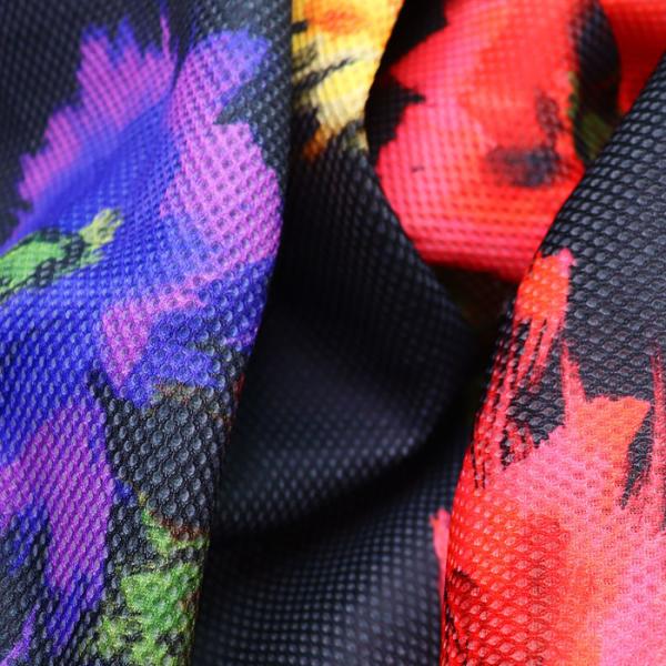 Quality 2mm Digital Printing Polyester Mesh Fabric Breathable Soft Mesh Fabric For Shoes for sale