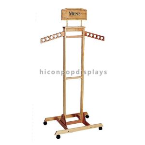 Buy cheap Visual Merchandising Wooden Display Racks / Clothes Hanging Rack product