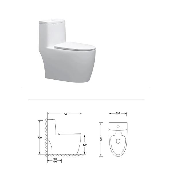 European Bathroom Sanitary Close Coupled Porcelain Wc Toilets Floor Mounted One Piece Toilet for Sale
