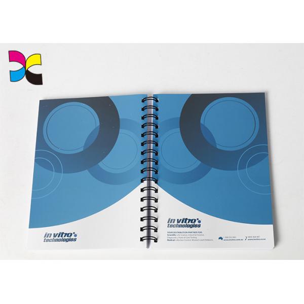 CMYK Color Paper Printed Notebooks With Metal Spiral / Lined Notebook For School