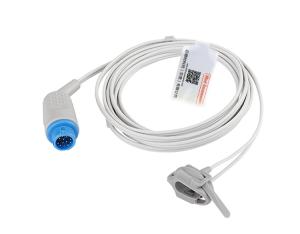 12 Pin Soft Reusable Spo2 Sensor Finger Clip Multifunctional