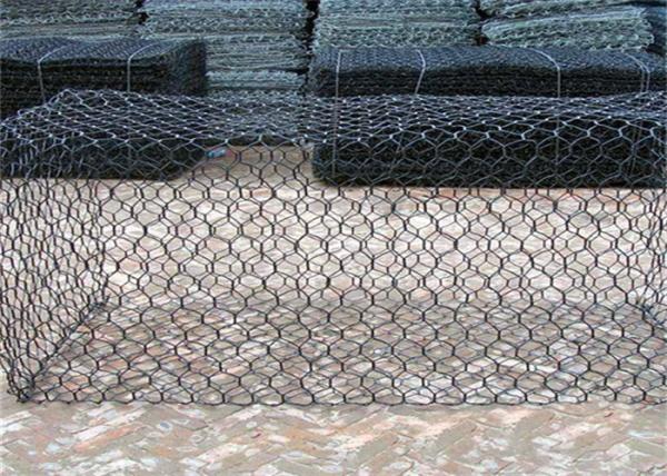 Quality 3 X 1 X 1 M Hexagonal Gabion Wire Mesh 8 X 10 Cm Opening Gauge 2.7mm Pvc Coated for sale