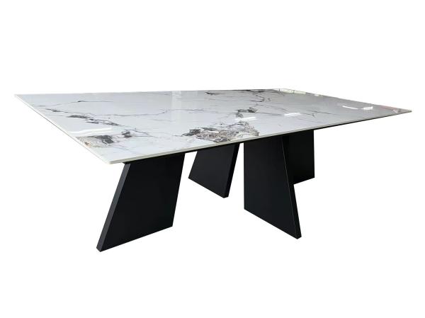 Quality 3000mm Contemporary Ceramic Top Dining Table DT-1029 Customized Knock Down Furniture for sale