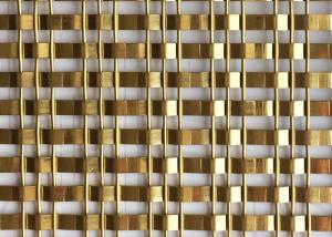 OEM Golden Architectural Decorative Woven Wire Mesh Stainless Steel XY 1513G