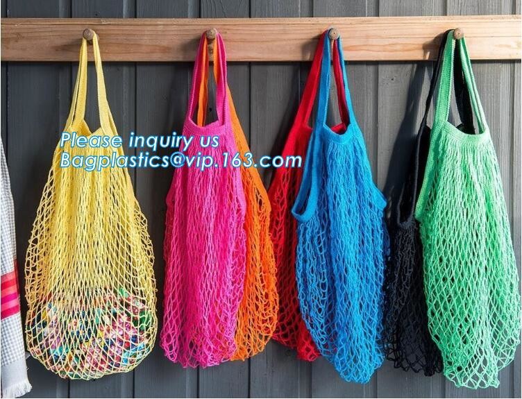 high quality reusable Cotton Mesh Net bag Shopping Tote Bag for foods and vegetable,Extra lightweight cotton net mesh ba