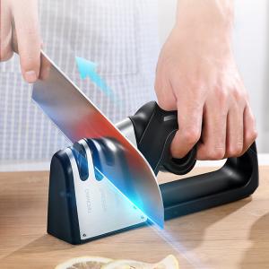 China 3 Slot Multifunctional Stainless Steel Knife Sharpener CPSIA Household Kitchen Tools on sale