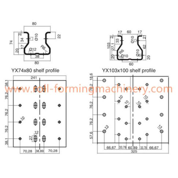 Vertical Storage Rack Roll Forming Machine Used To Making Heavy Duty Storage Racking Systems With 110 ton punching Pres
