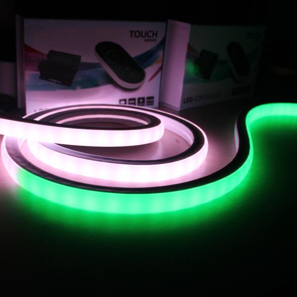 Quality Top View square dmx led neon flex tube 17x17mm 5050 smd digital RGB chasing neon-flex for sale
